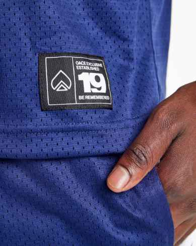 File Kumaş Spor   Oversize  T shirt-Lacivert-Beyaz