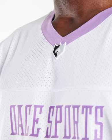 File Kumaş Spor   Oversize  T shirt-Lila Açık