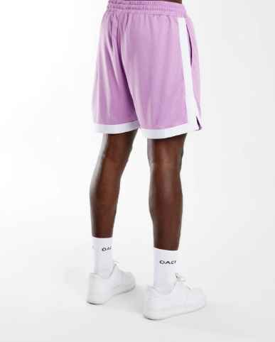 File Kumaş Spor Şort-Lila