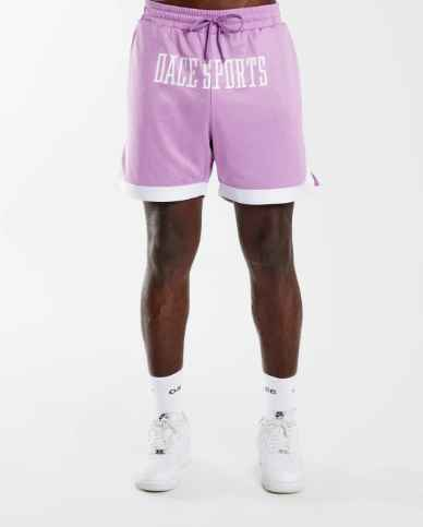 File Kumaş Spor Şort-Lila