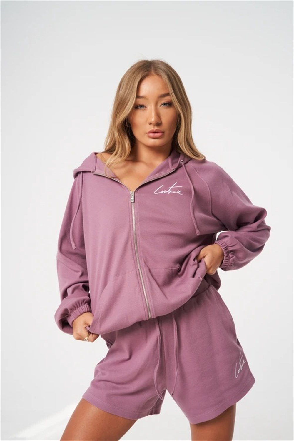 Fitilli Kumaş Femuarlı Boyfriend  Şort Gülkurusu