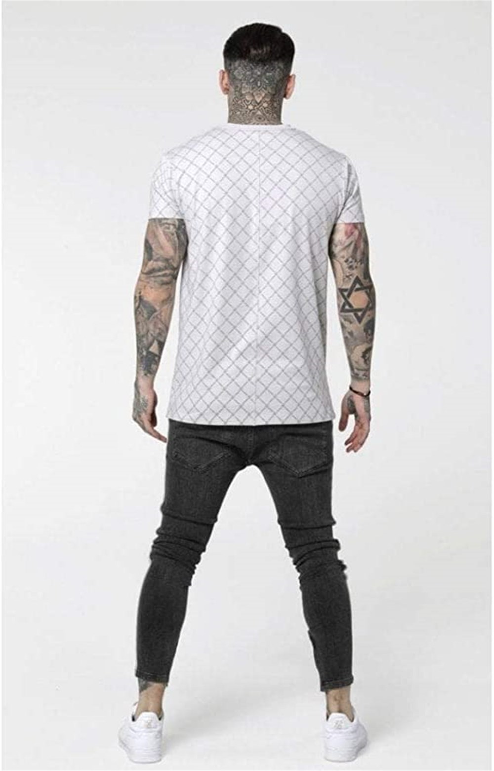 Gizli Baskılı T shirt Bej