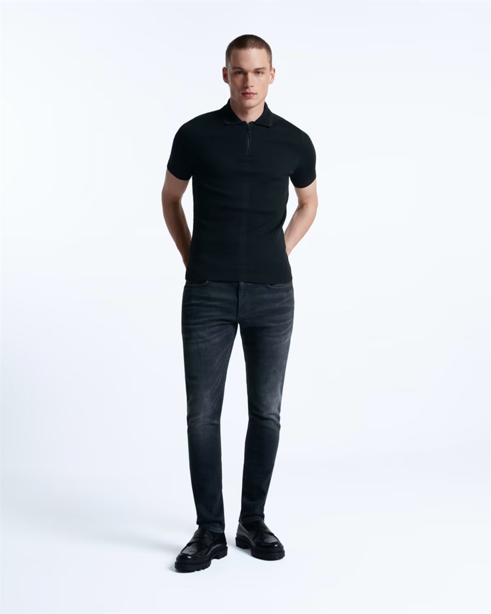 Glenn Slim Fit Jean-Siyah