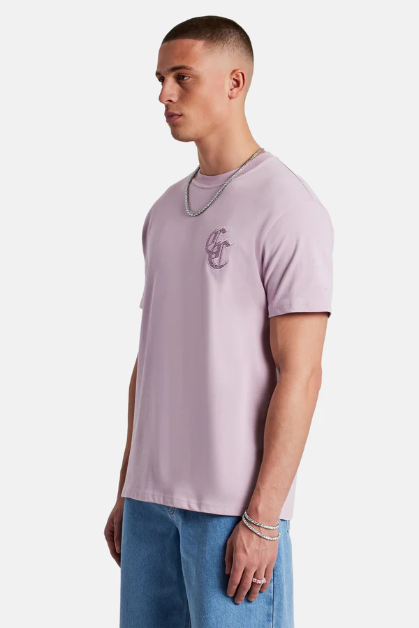 GOTHIC C RHINESTONE T-SHIRT-Bej