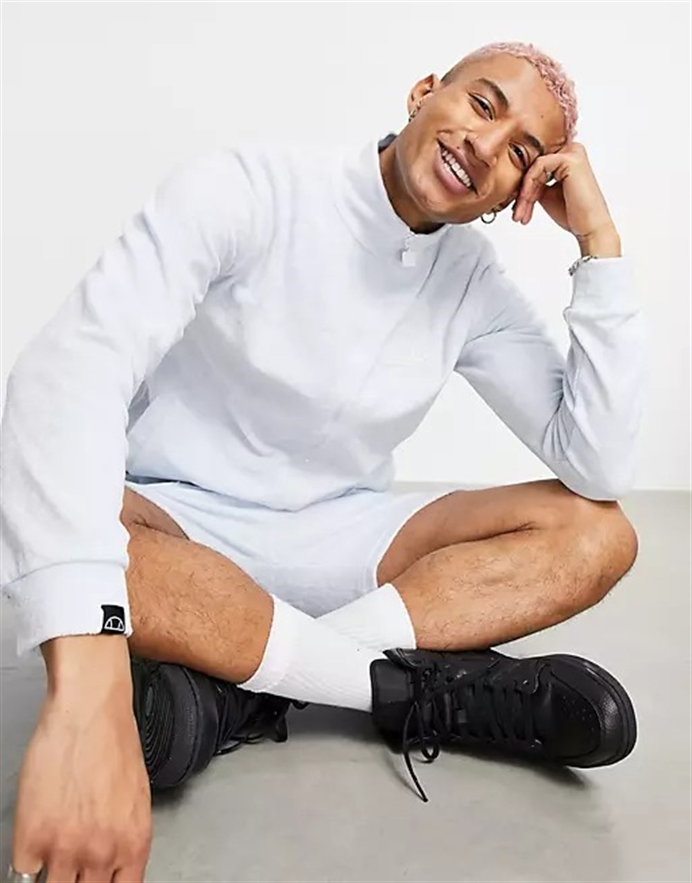 Havlu Soft  Kumaş Fermuarlı  Sweat Mavi Açık