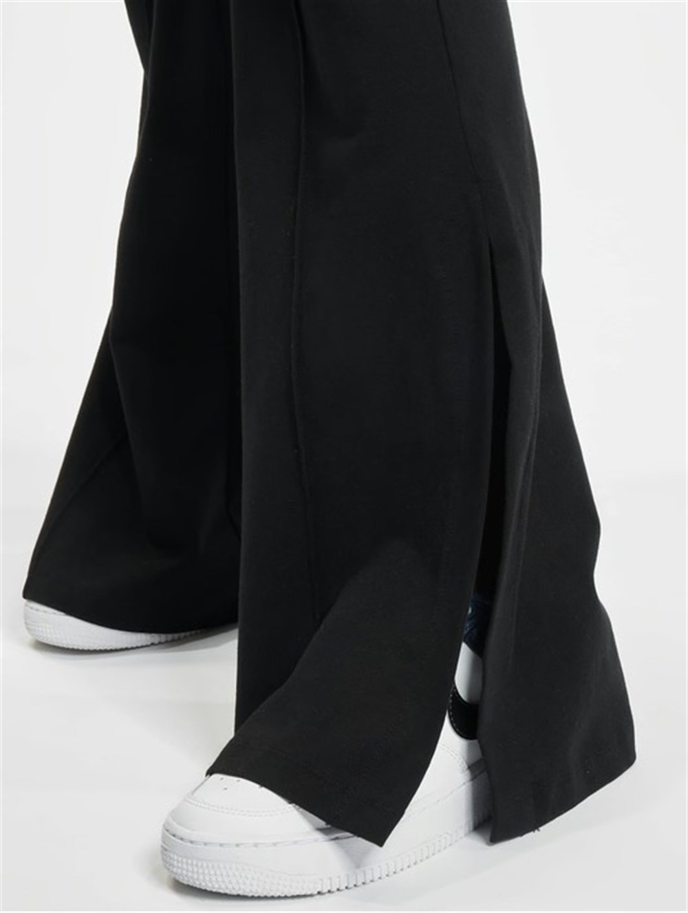 Jersey flare Pantolon-Siyah