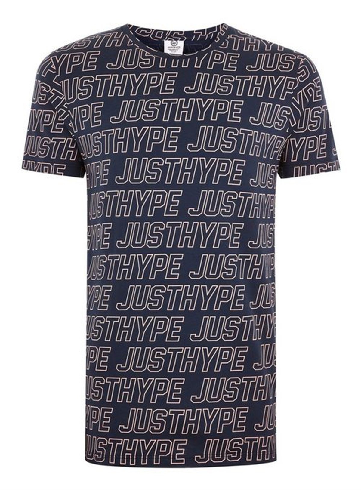 Just Hype Yazılı T-shırt Lacivert-Pembe
