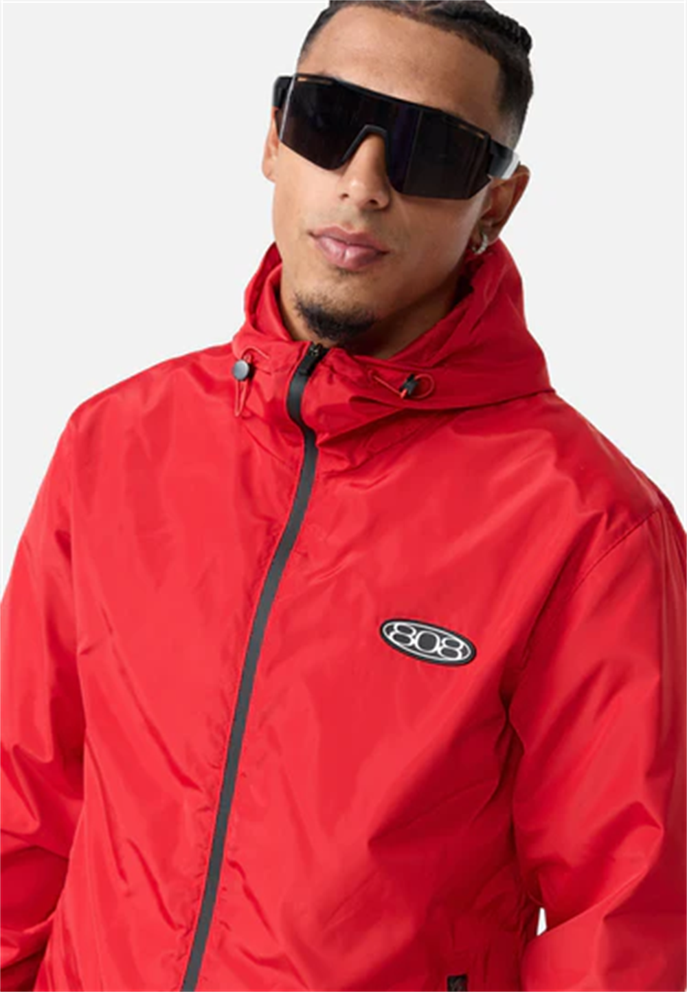 Kapişonlu Yağmurluk-Kırmızı