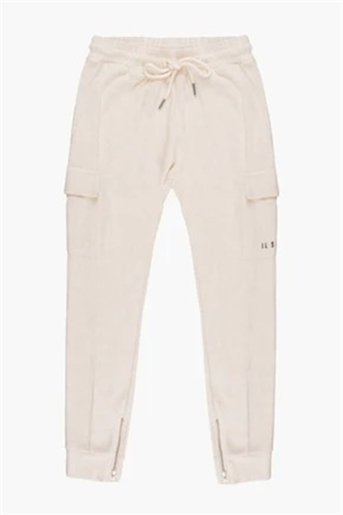 Kargo Cepli  Havlu Kumaş Jogger Krem