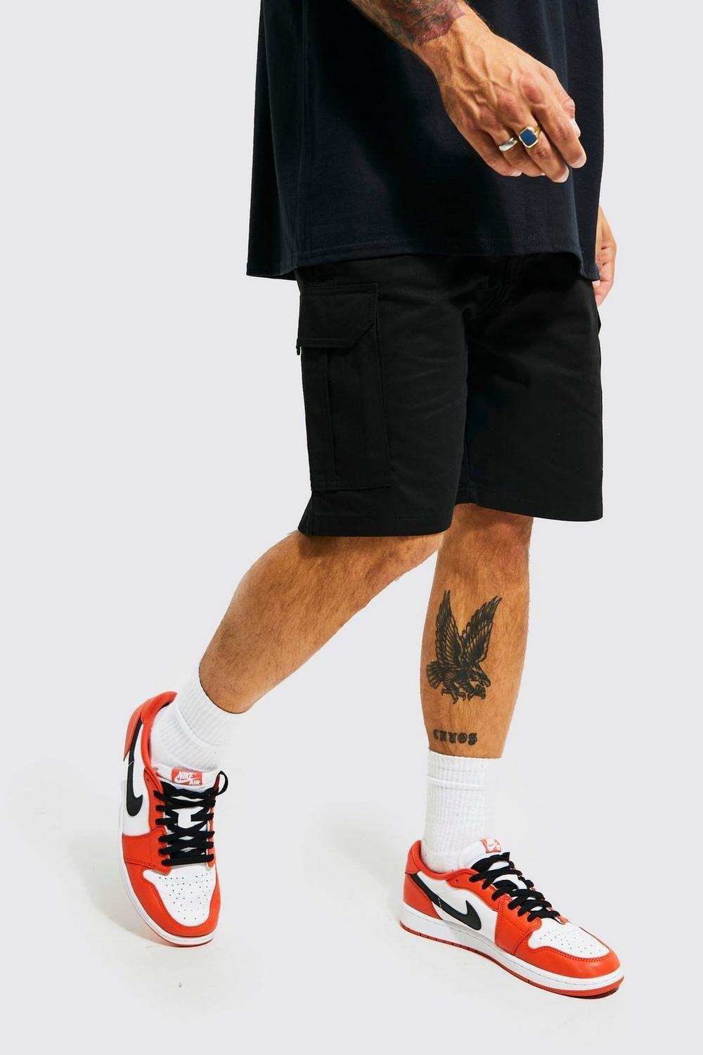 Kargo Gabardin  Şort-Siyah