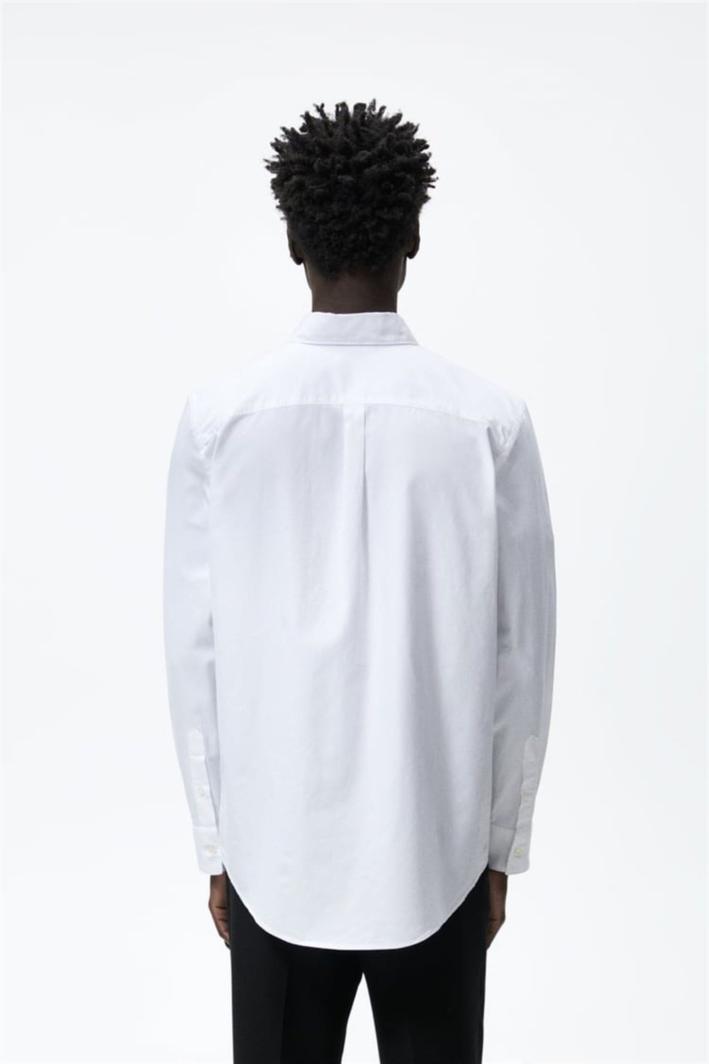 Likralı Gömlek-Beyaz