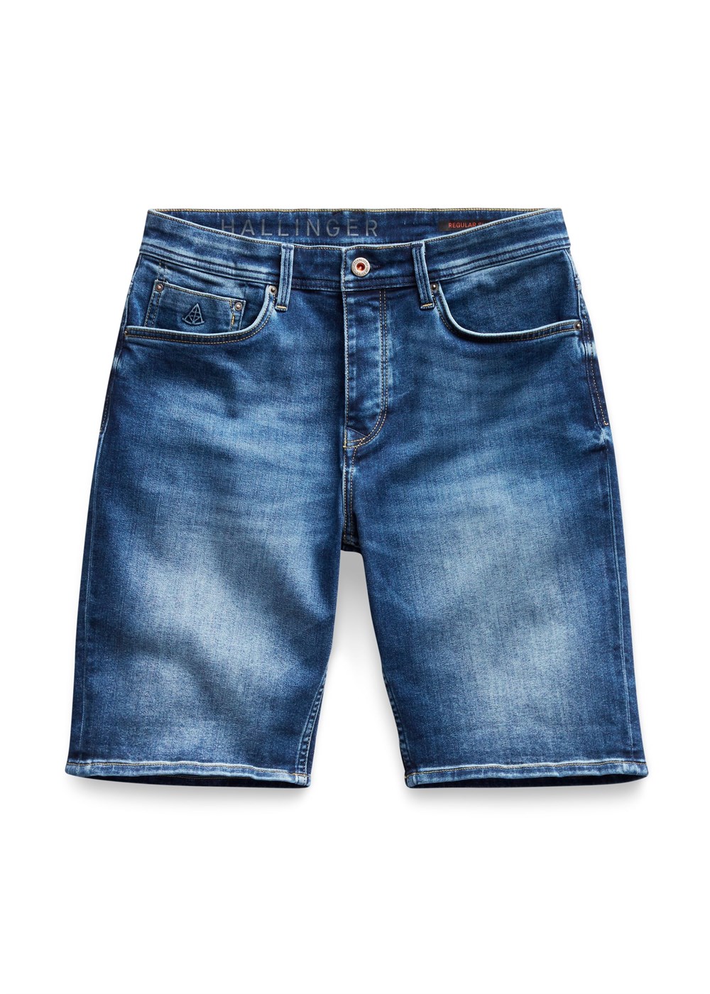 Likralı Soft Kumaş Jean Şort Mavi