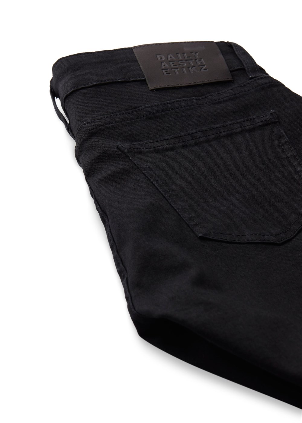 Likralı Soft Kumaş Jean Şort Siyah