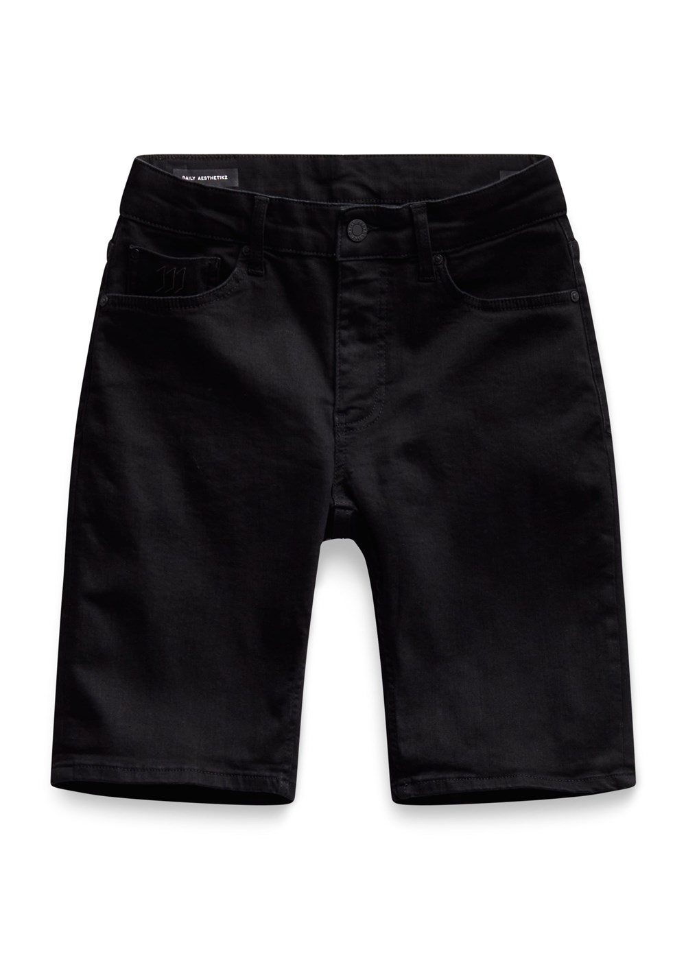 Likralı Soft Kumaş Jean Şort Siyah