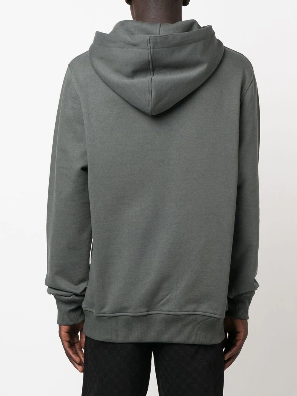 Logo Baskılı Regular  Kapişonlu Sweat-Yeşil