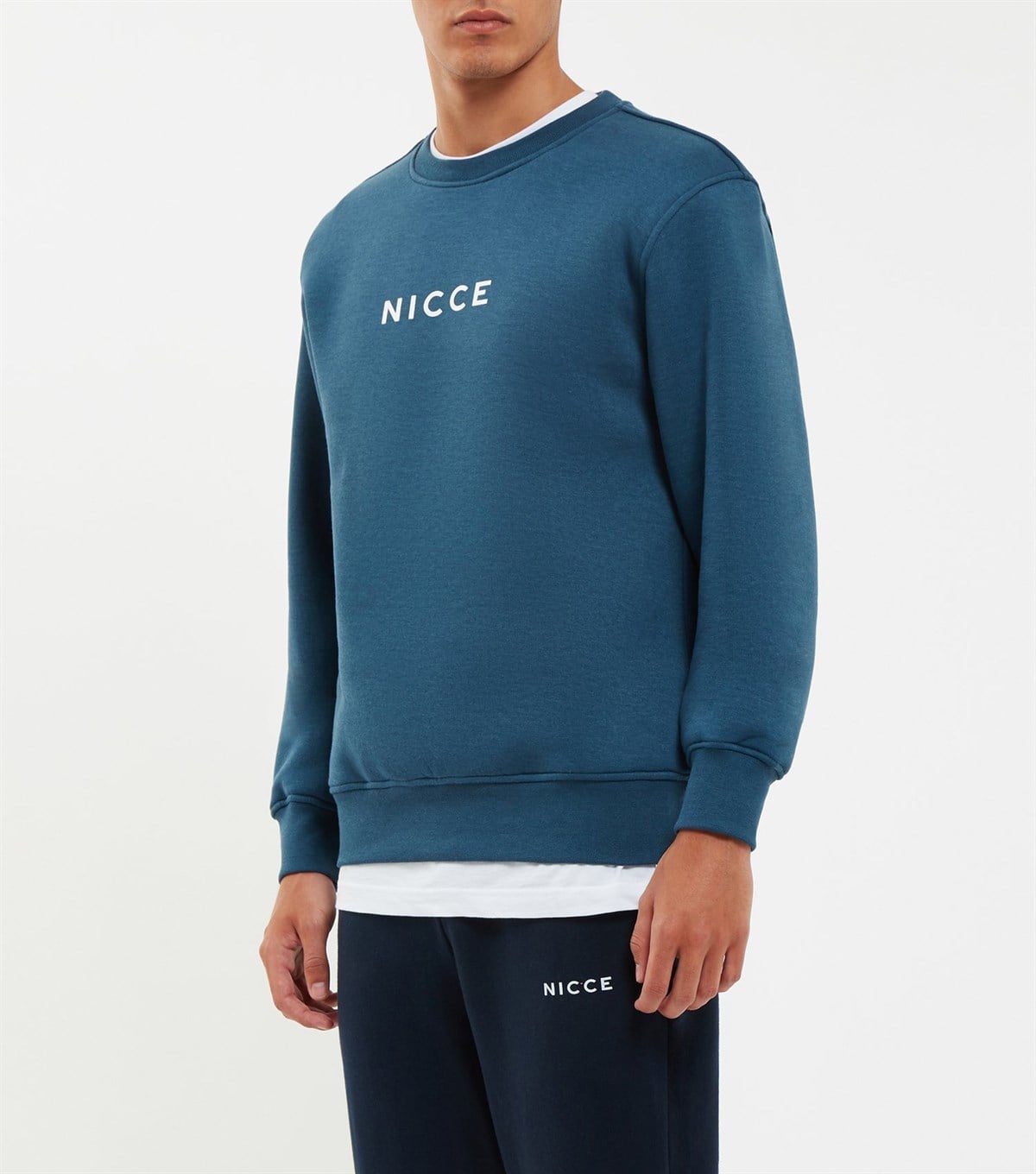 Logolu Basic Sweat Mavi