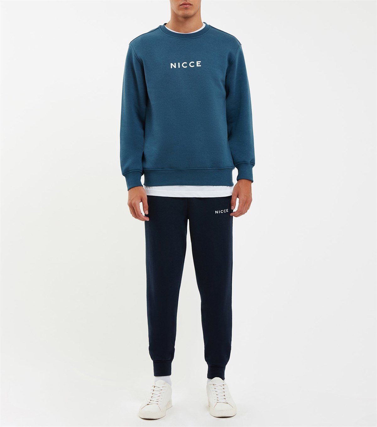 Logolu Basic Sweat Mavi