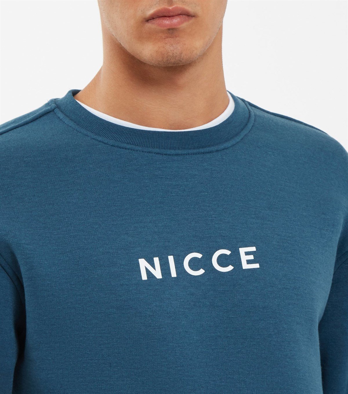 Logolu Basic Sweat Mavi