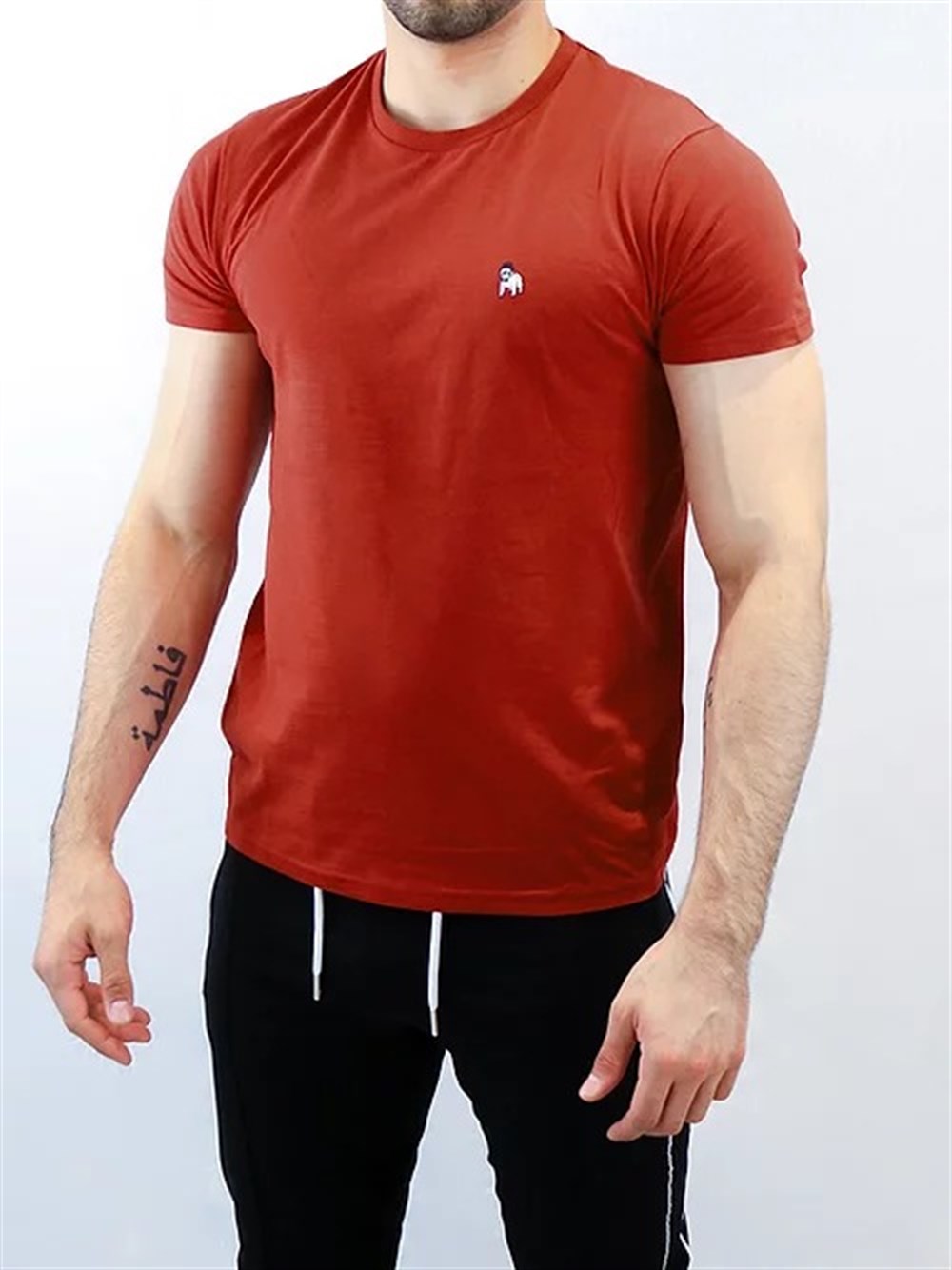 Logolu Basic T shirt Kırmızı