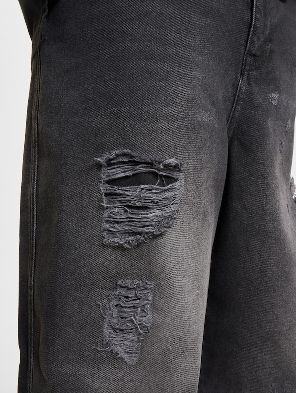 Loose Fit Jeans-Antrasit-Gri