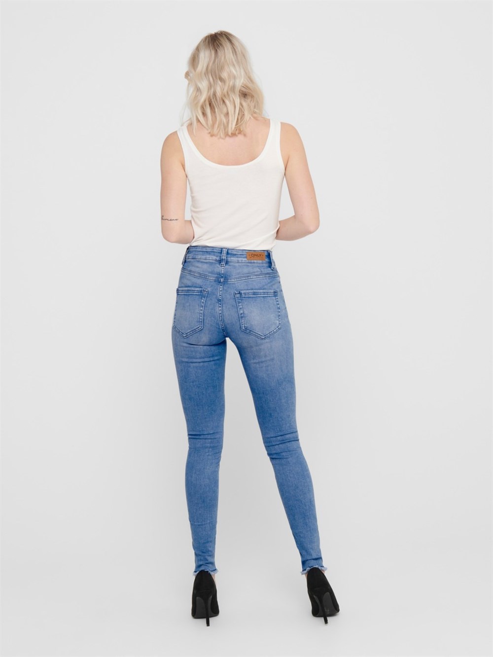 MID ANKLE SKINNY FIT JEANS-Mavi Açık
