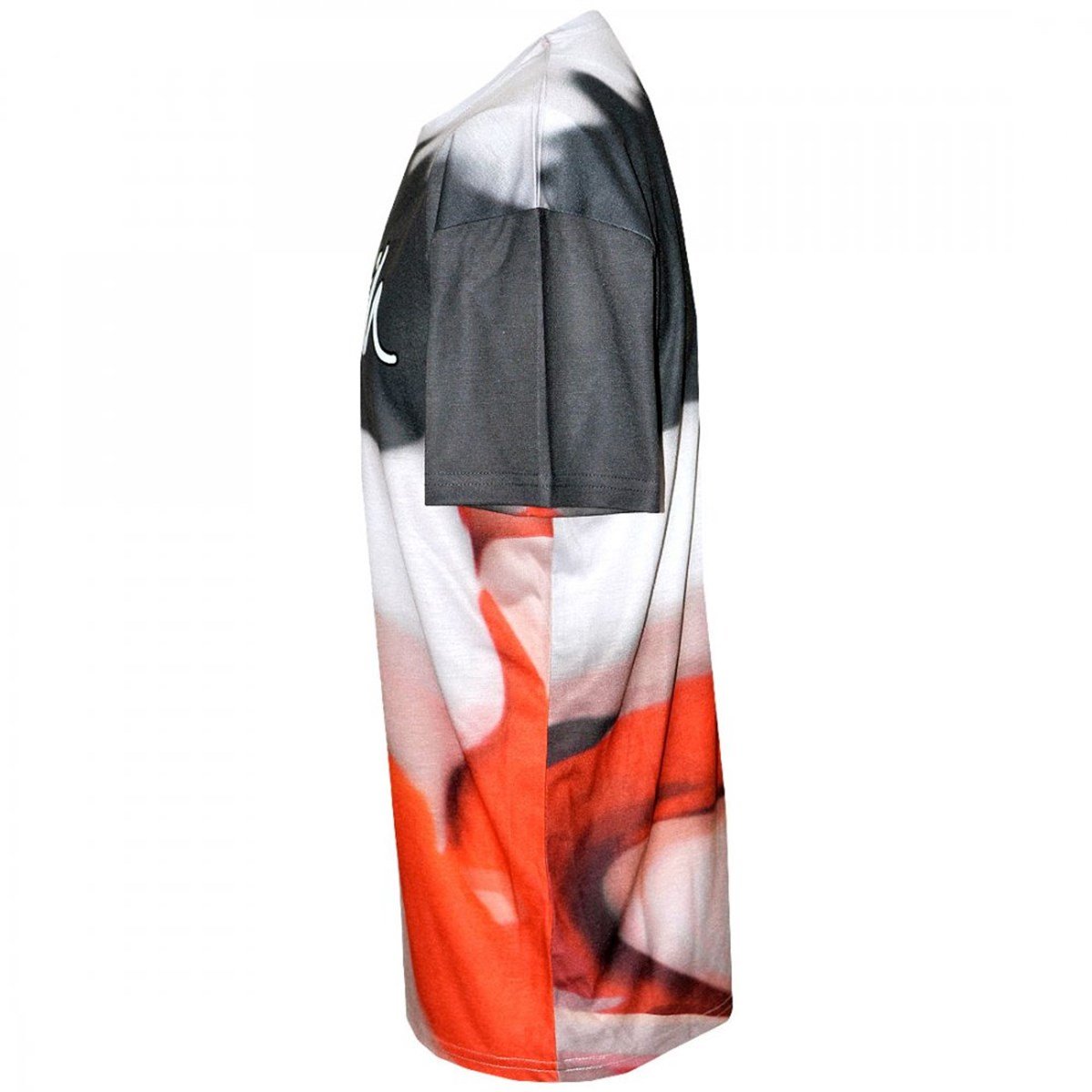 Multicolor Dalgalı T-Shirt Siyah-Kırmızı