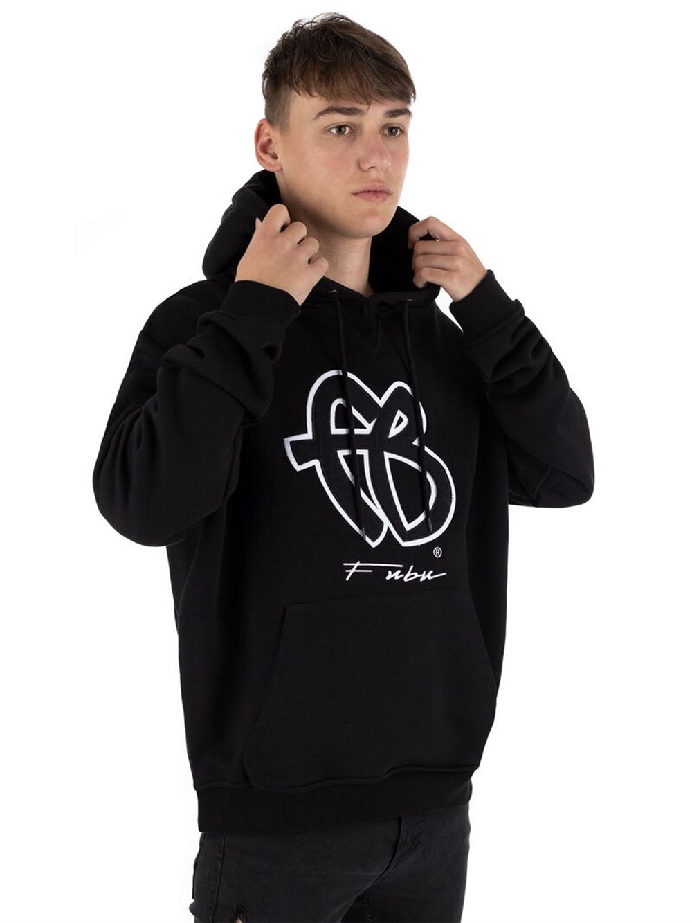 Önü FB Nakışlı  Sweat Siyah