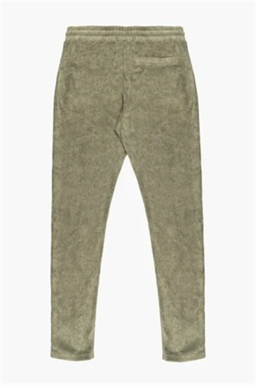 Önü Şeritli Havlu Kumaş Jogger Haki