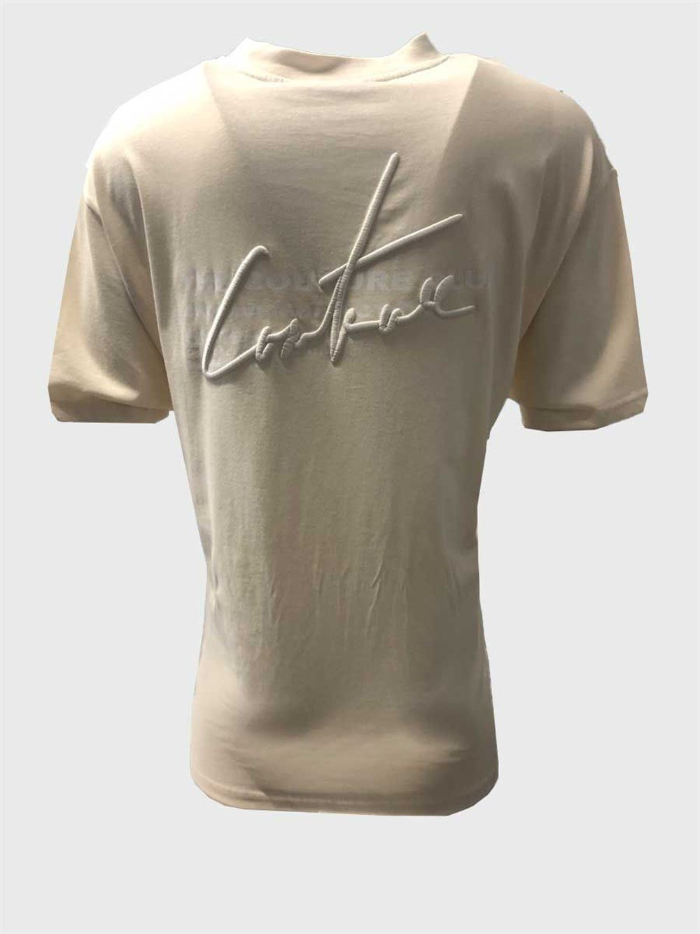 Oversize Archive İmza Nakışlı T shirt Kirli Beyaz