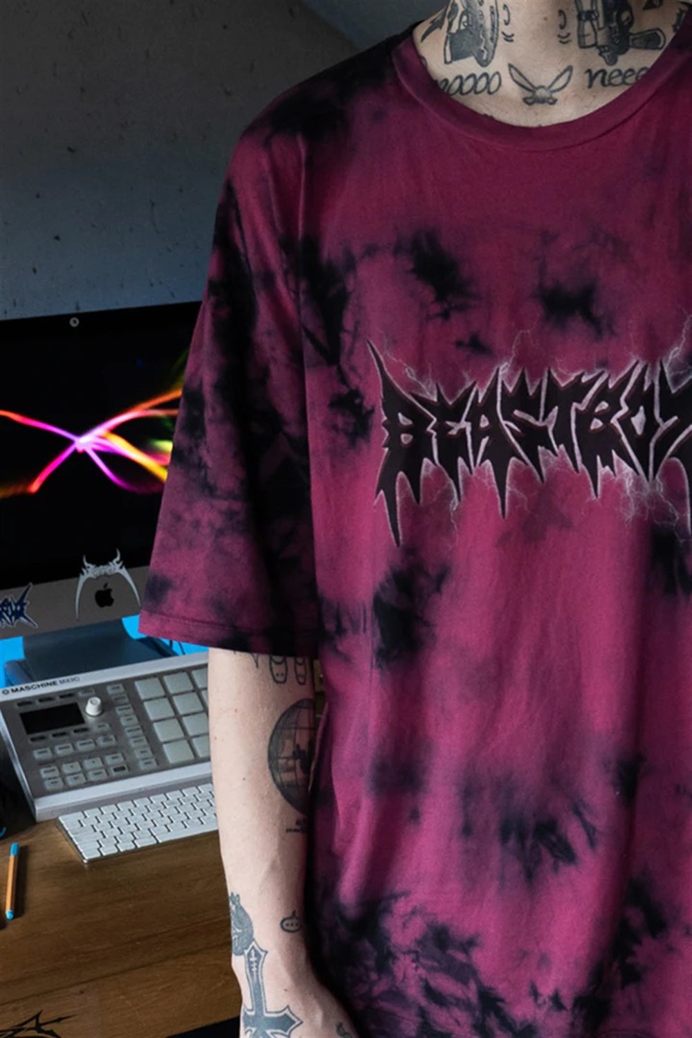 Oversize Babybrain  Special T Shirt-Pembe