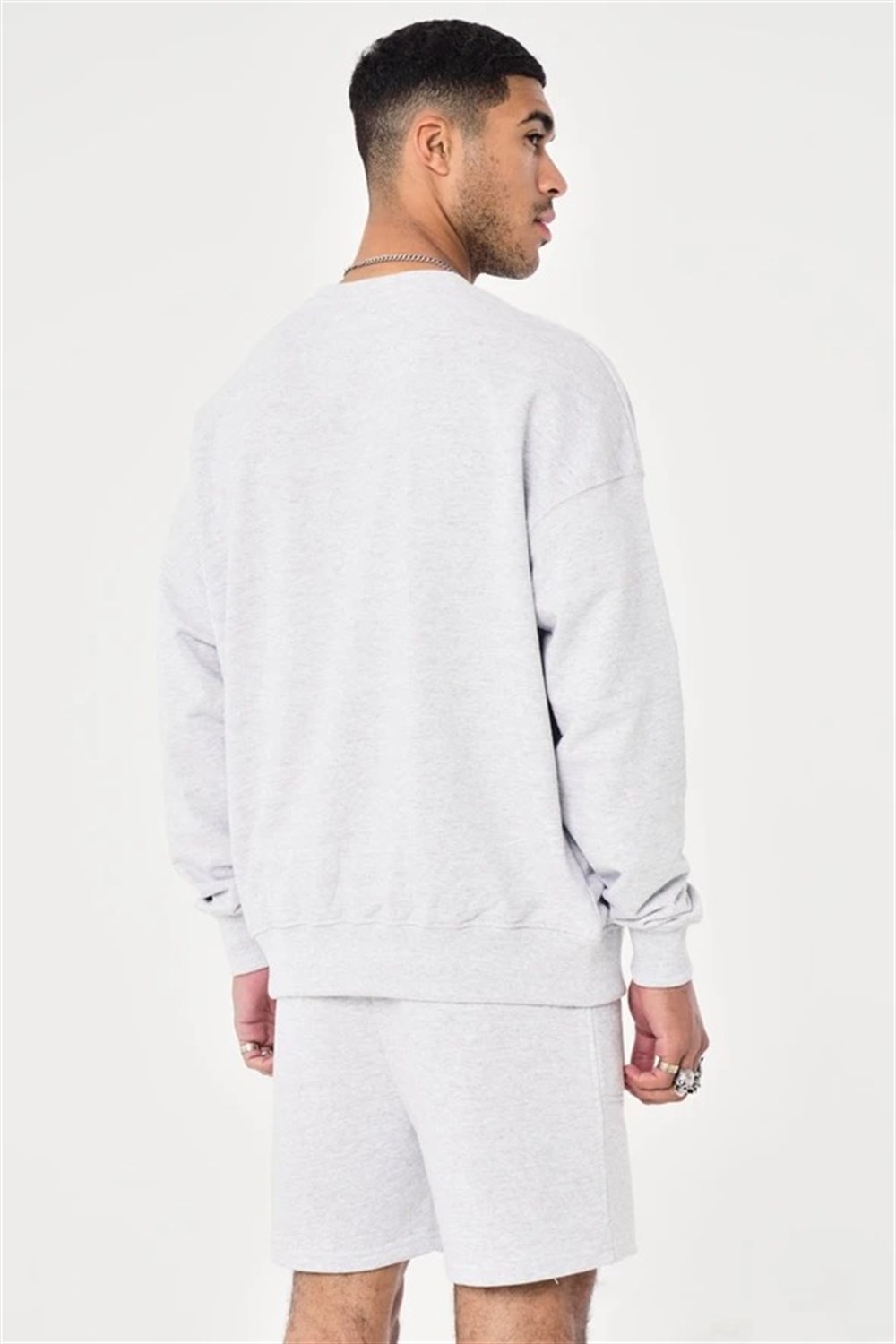 Oversize Basic Crew   Sweat Gri