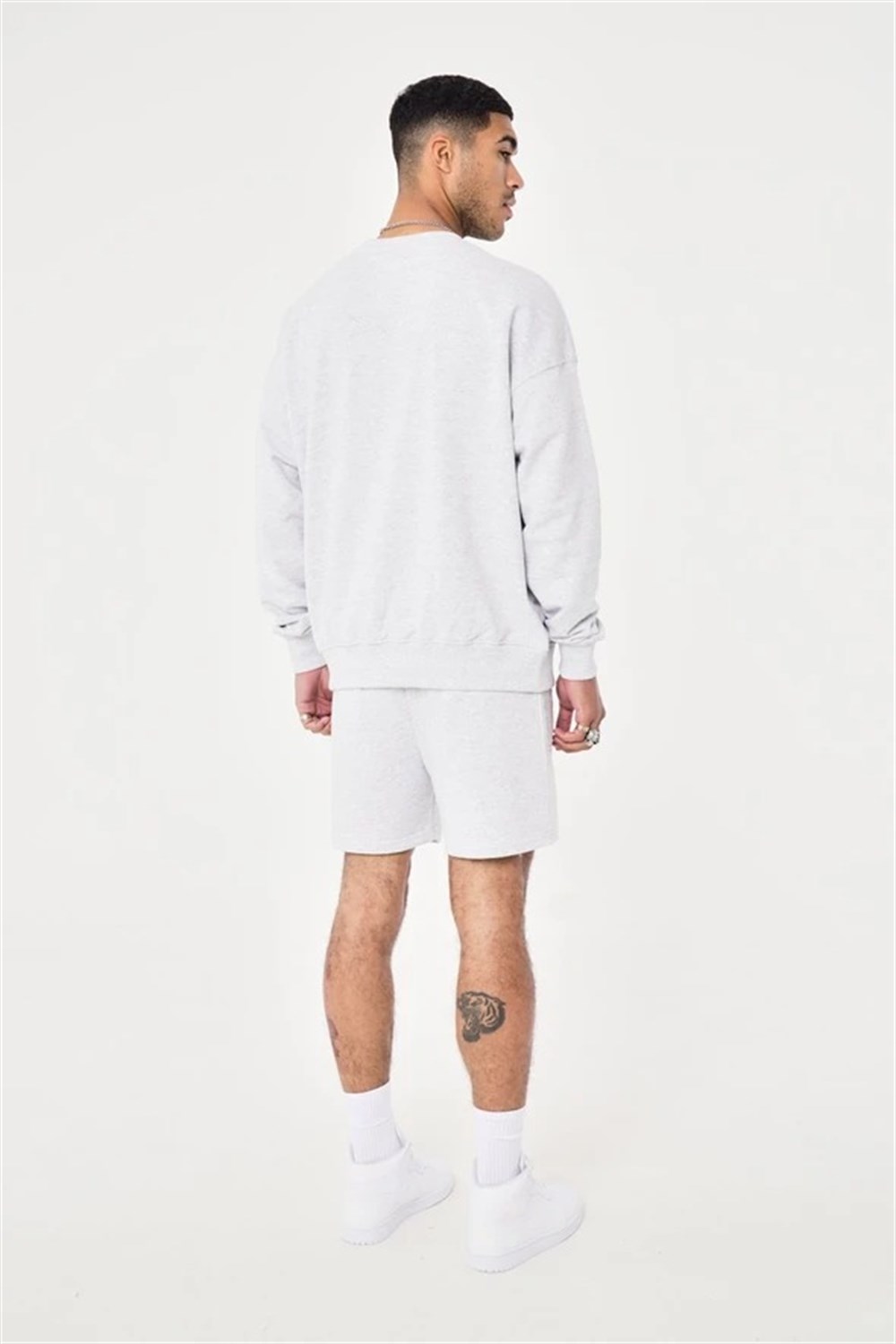 Oversize Basic Crew   Sweat Gri