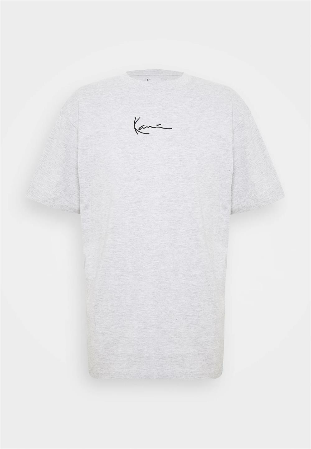 Oversize Basic  Small Logo  T shirt-Gri