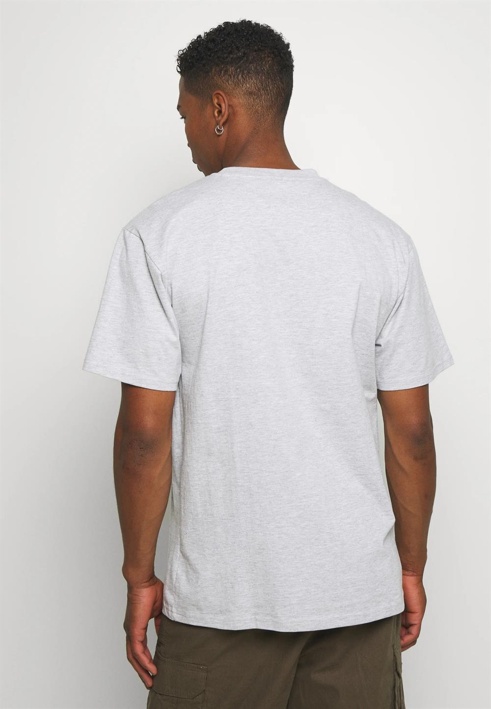 Oversize Basic  Small Logo  T shirt-Gri