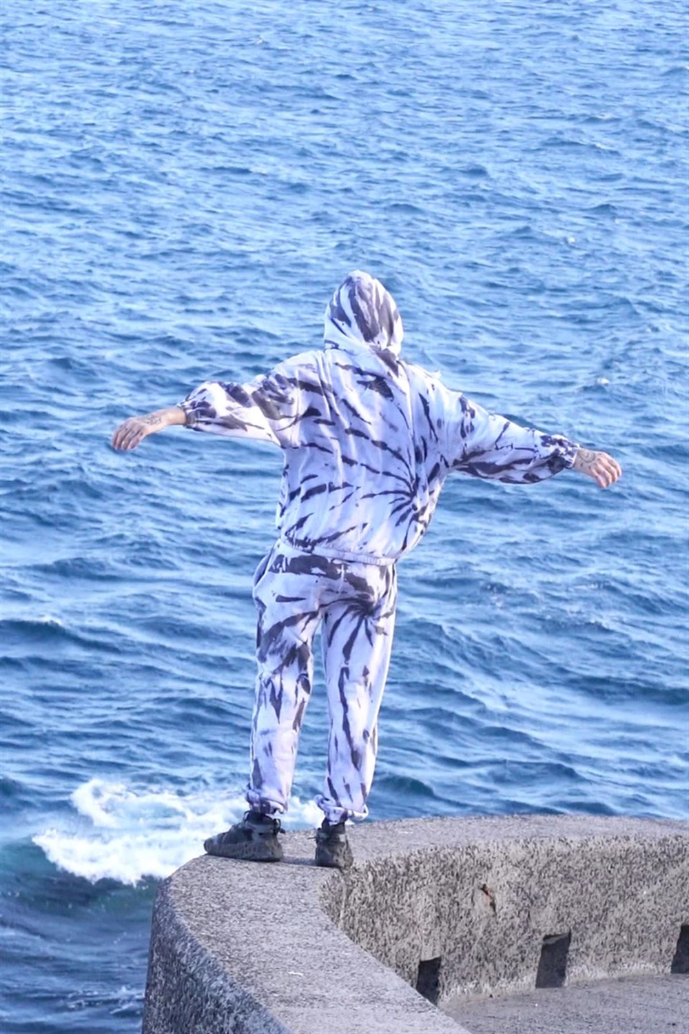 Oversize Dye Special Sweat-Gri-Beyaz