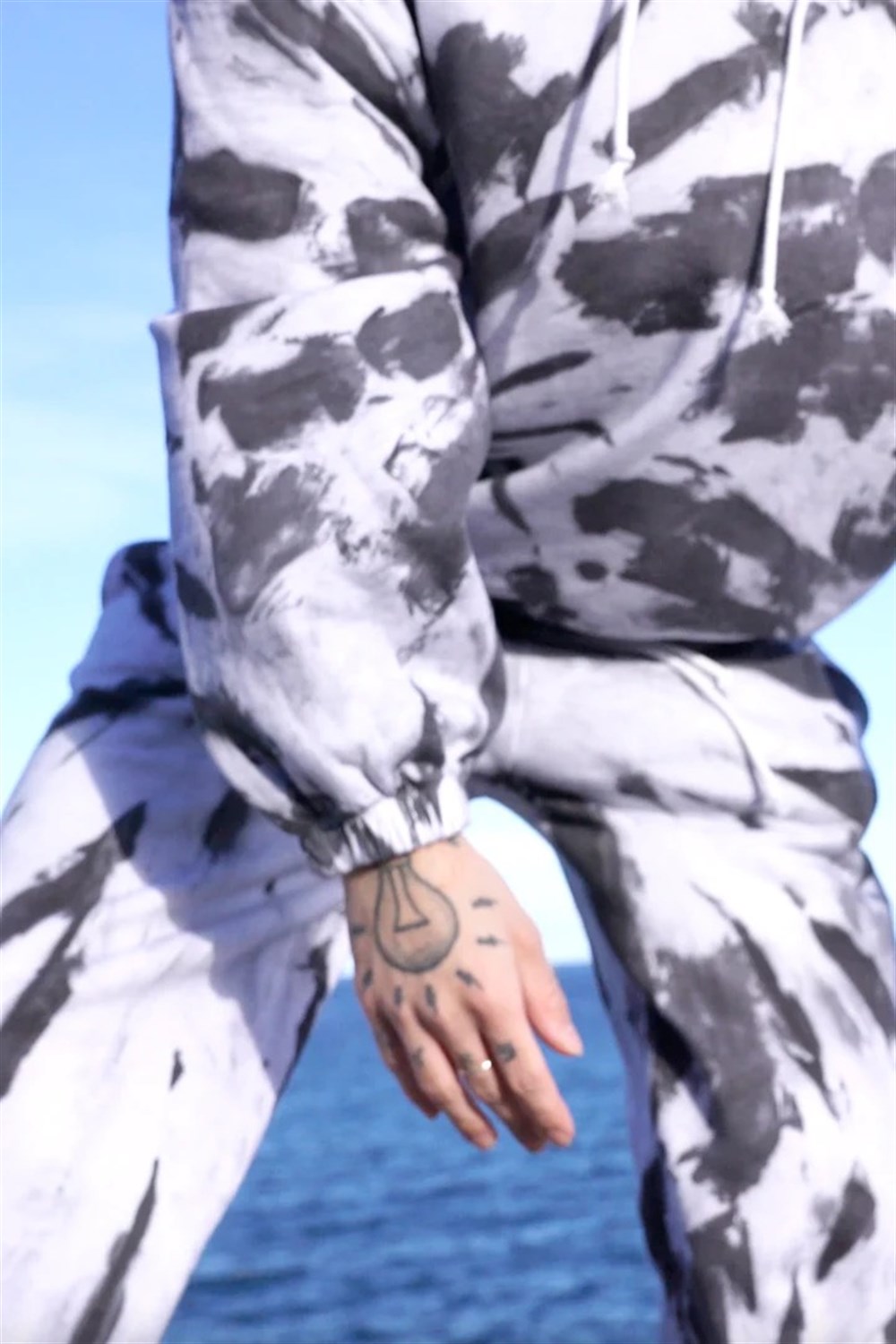 Oversize Dye Special Sweat-Gri-Beyaz