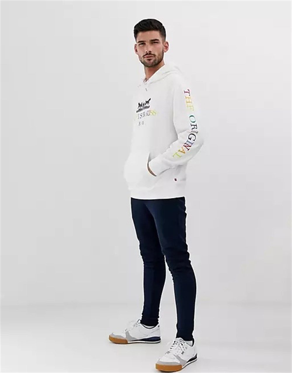 Oversize Kapişonlu 90's Sweat-Beyaz