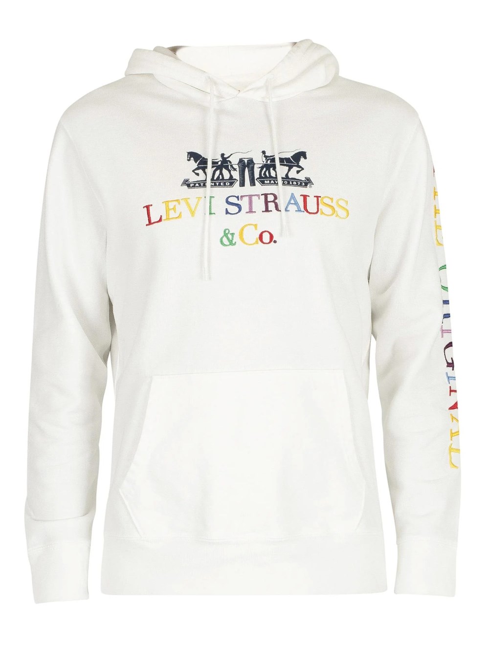 Oversize Kapişonlu 90's Sweat-Beyaz