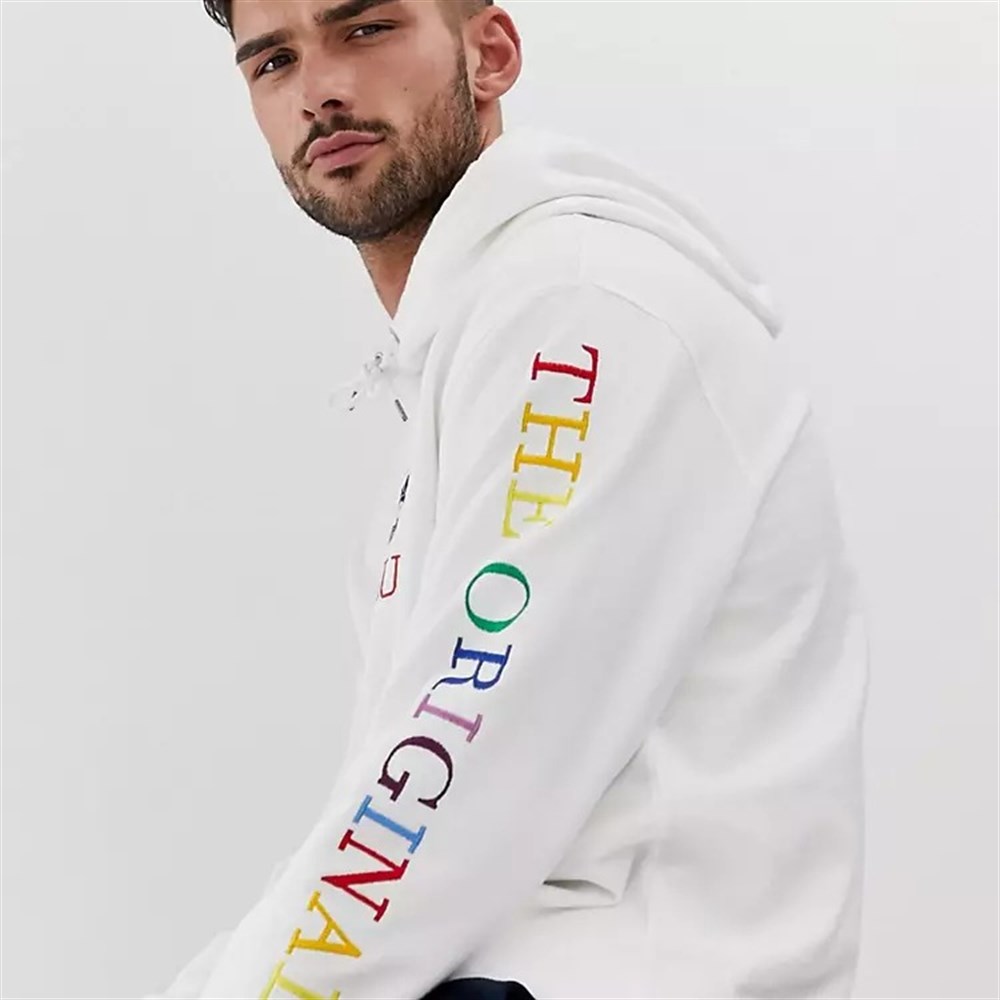 Oversize Kapişonlu 90's Sweat-Beyaz