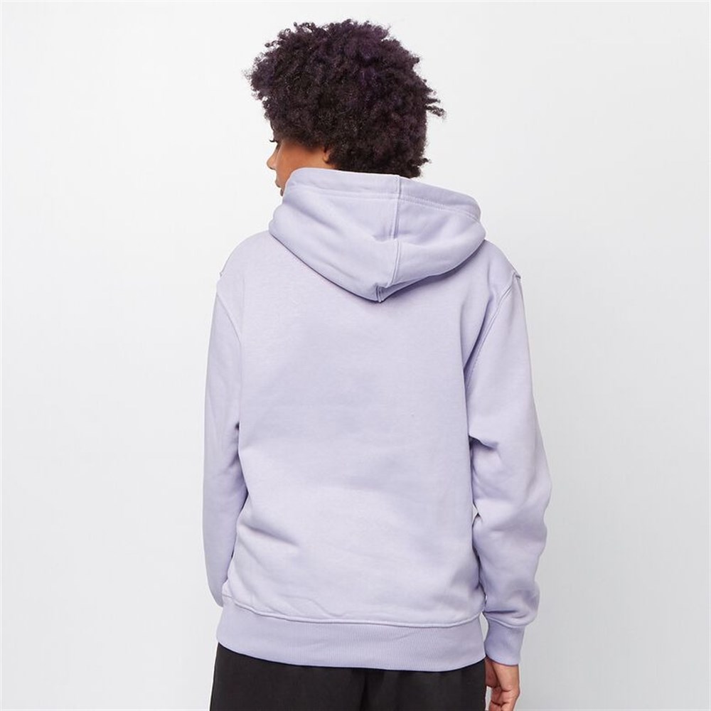 Oversize Kapişonlu Sweat Lila