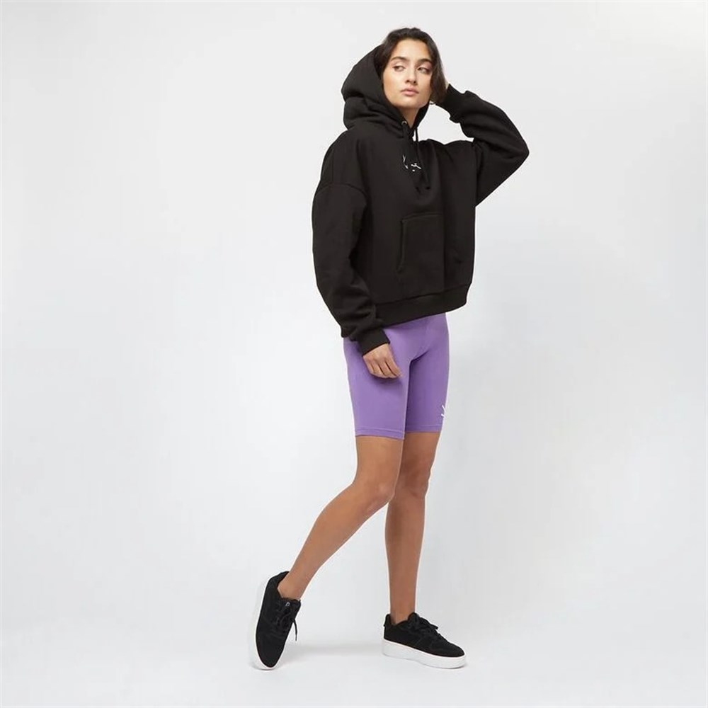 Oversize Kapişonlu Sweat-Siyah