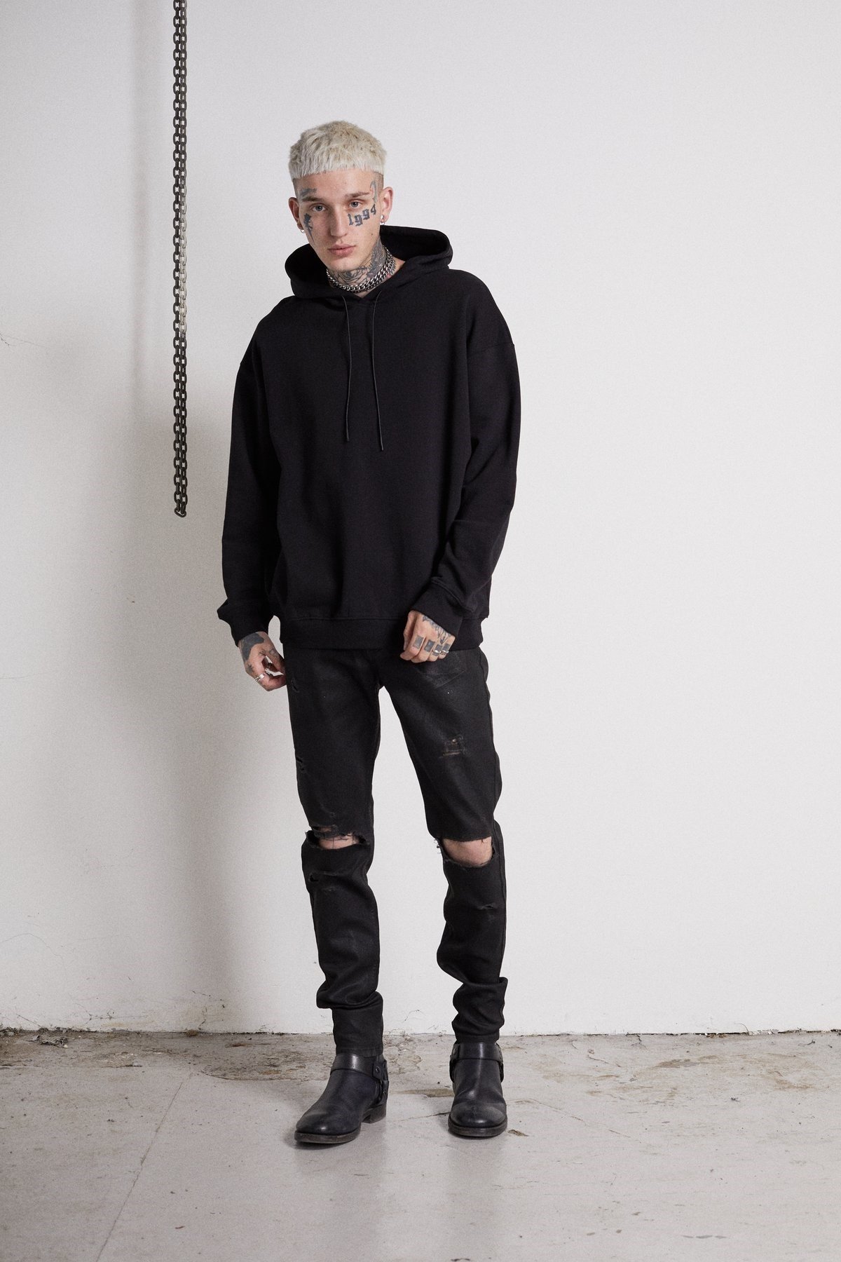 Oversize Kapişonlu Sweat Siyah