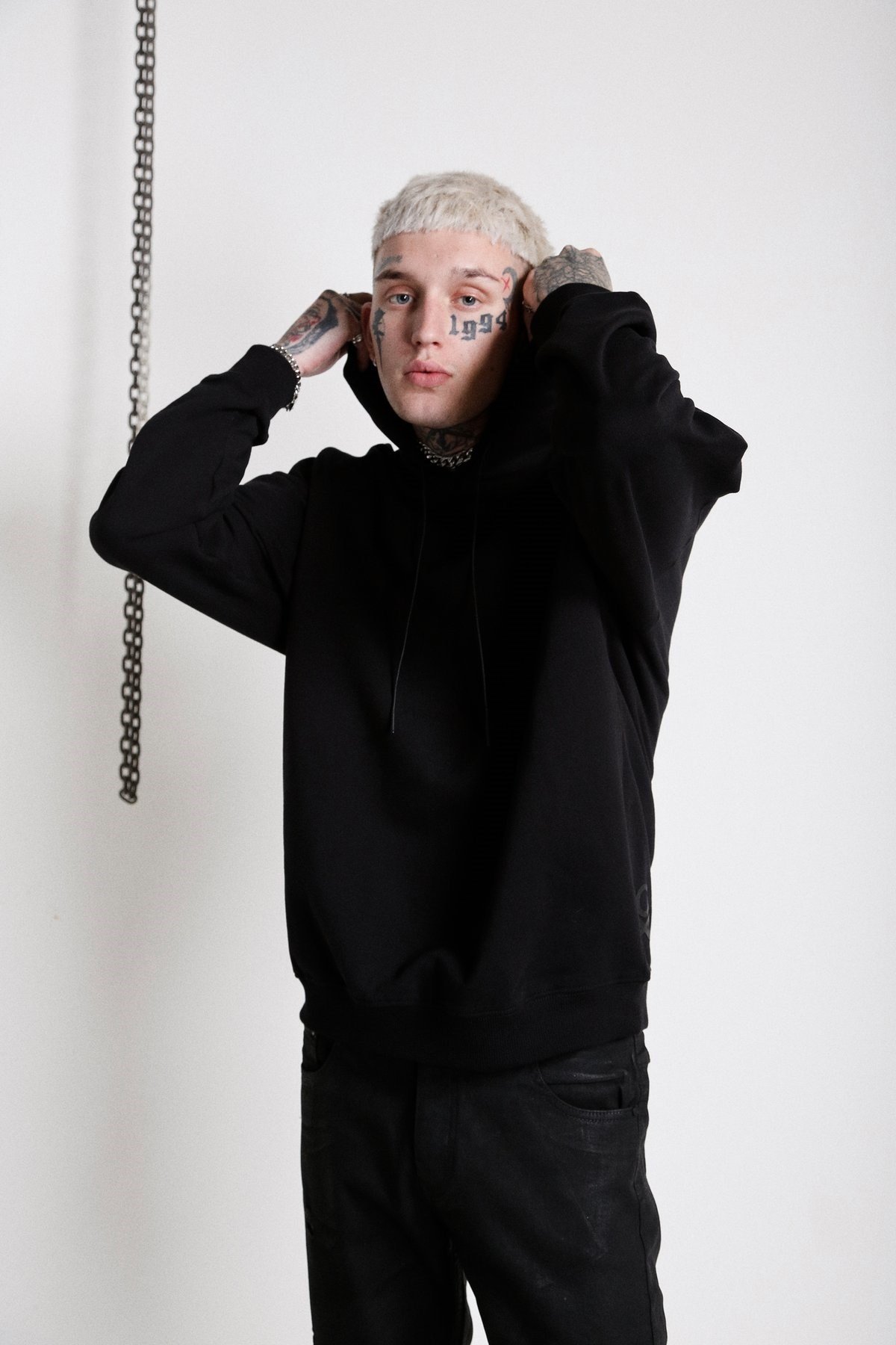 Oversize Kapişonlu Sweat Siyah