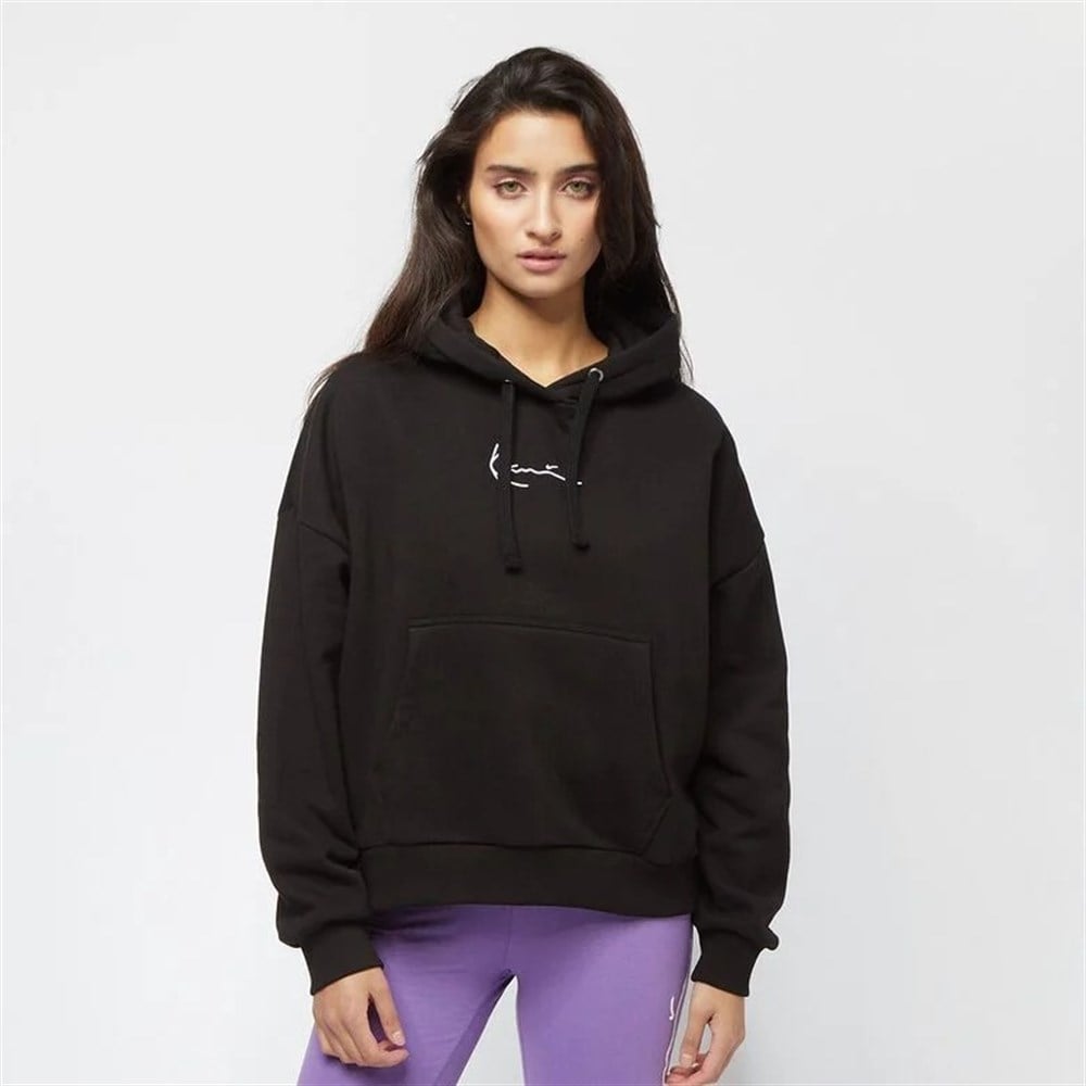 Oversize Kapişonlu Sweat-Siyah