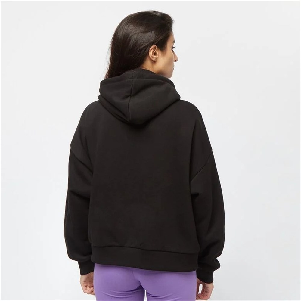 Oversize Kapişonlu Sweat-Siyah