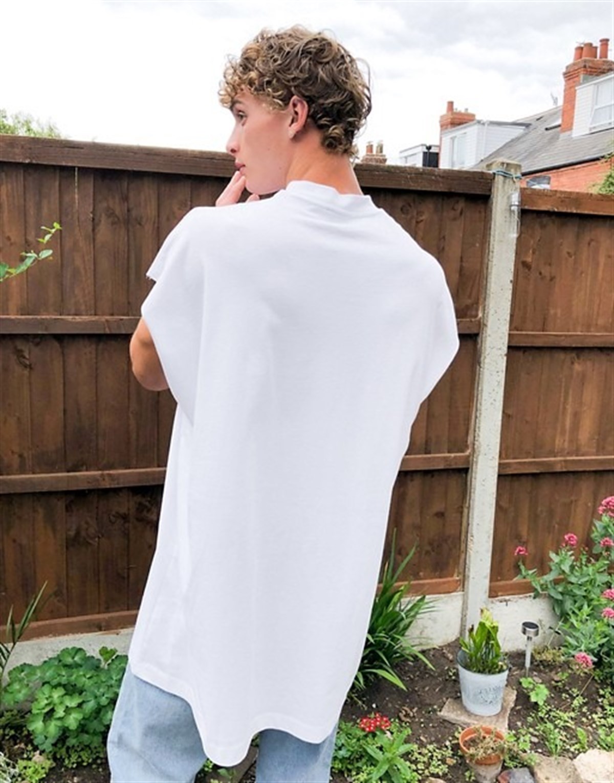 Oversize Kolsuz  Atlet Beyaz