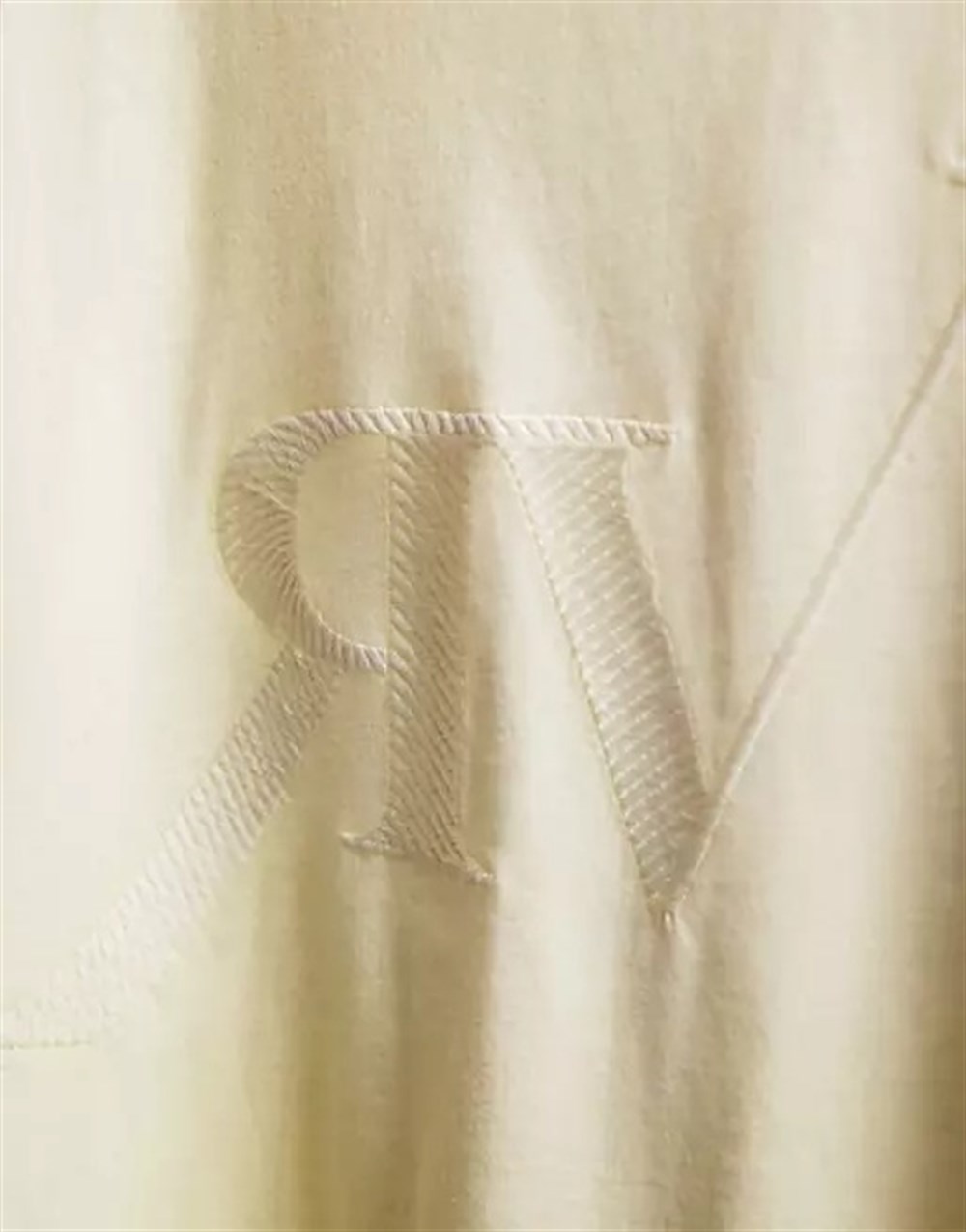 Oversize Nakışlı T shirt Sarı