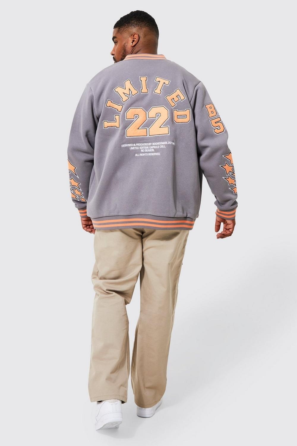 Oversize  Penye Çıtçıtlı  College Bomber Mont SweatAntrasit