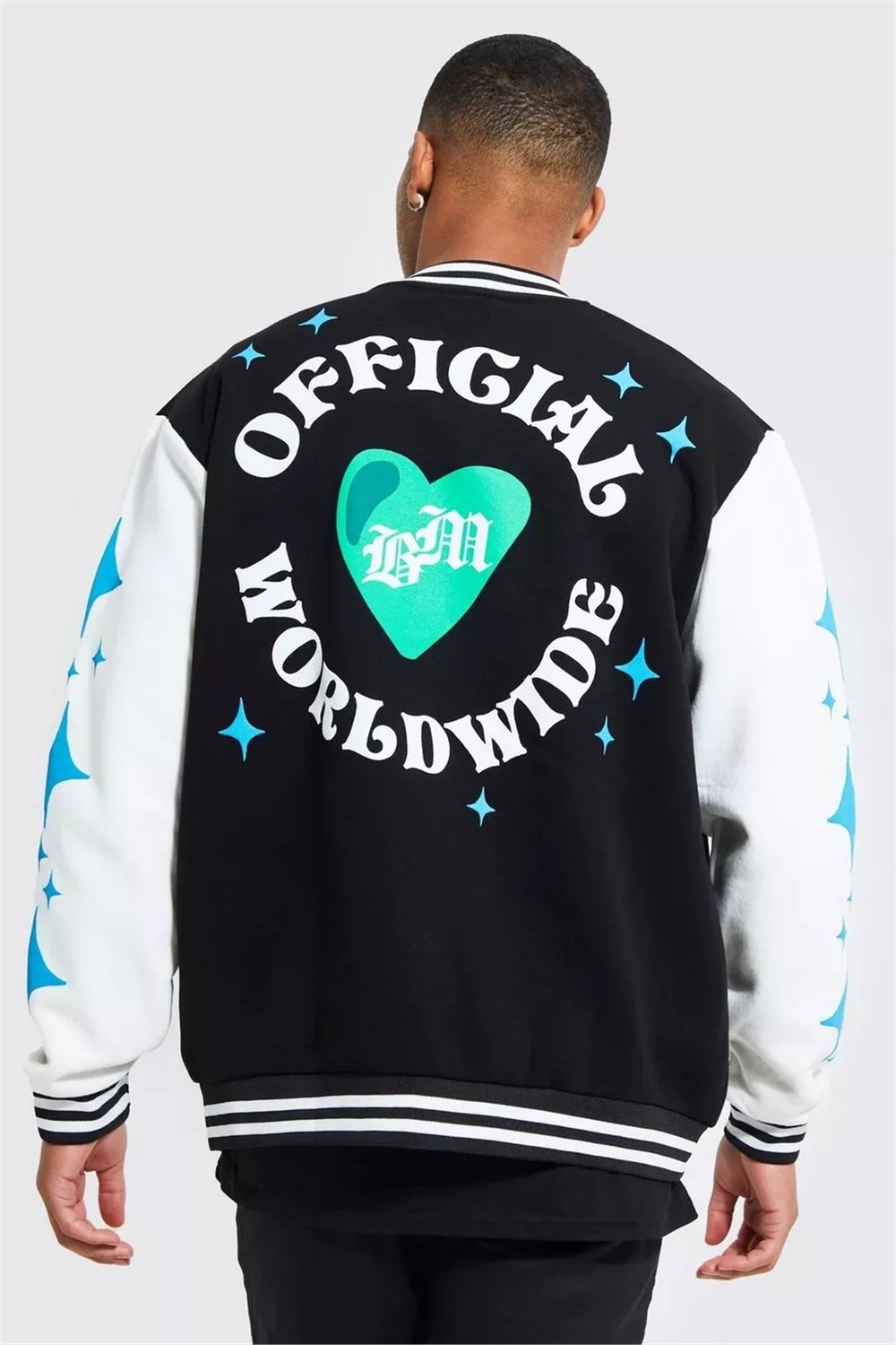 Oversize  Penye College Bomber Mont SweatSiyah