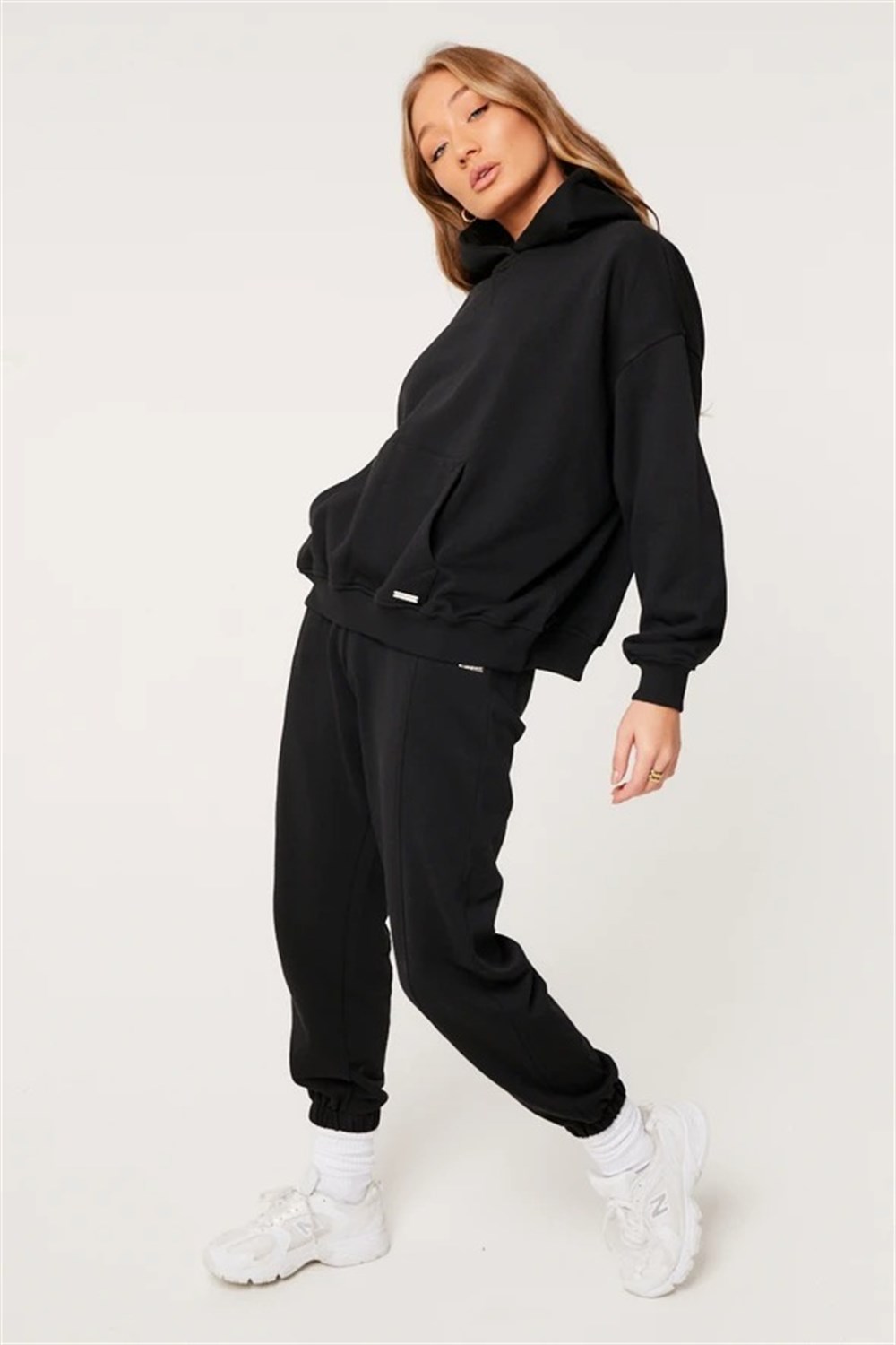 Oversize Sustaianable  Basic Sweat Siyah